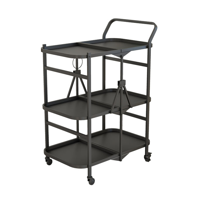 Modern 35.43"H Rolling Prep Table Rectangular Metal Prep Table for Home Use