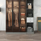 Modern Storage Cabinet with Glass Door Mirrored Finish Cabinet