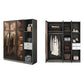 Modern Storage Cabinet with Glass Door Mirrored Finish Cabinet