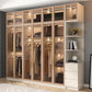 Contemporary Style Wardrobe Glass Wardrobe Closet With Shelves