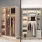 Contemporary Style Wardrobe Glass Wardrobe Closet With Shelves