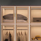 Contemporary Style Wardrobe Glass Wardrobe Closet With Shelves