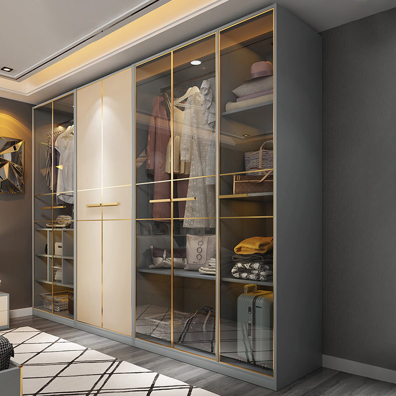 Contemporary Style Wardrobe Wood Wardrobe Closet for Bedroom Clearhalo 'Armoires & Wardrobes' 'armoires_wardrobes' 'Bedroom Furniture' 'furn' 'furn_armoires_wardrobes' 'Furniture' 5452590