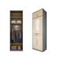 Contemporary Style Wardrobe Wood Wardrobe Closet for Bedroom 31"L x 22"W x 79"H Gold Armories & Top Cabinet Clearhalo 'Armoires & Wardrobes' 'armoires_wardrobes' 'Bedroom Furniture' 'furn' 'furn_armoires_wardrobes' 'Furniture' 5452597