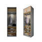 Contemporary Style Wardrobe Wood Wardrobe Closet for Bedroom 31"L x 22"W x 79"H Clear Armories & Top Cabinet Clearhalo 'Armoires & Wardrobes' 'armoires_wardrobes' 'Bedroom Furniture' 'furn' 'furn_armoires_wardrobes' 'Furniture' 5452601
