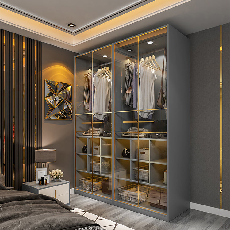 Contemporary Style Wardrobe Wood Wardrobe Closet for Bedroom Clearhalo 'Armoires & Wardrobes' 'armoires_wardrobes' 'Bedroom Furniture' 'furn' 'furn_armoires_wardrobes' 'Furniture' 5452609