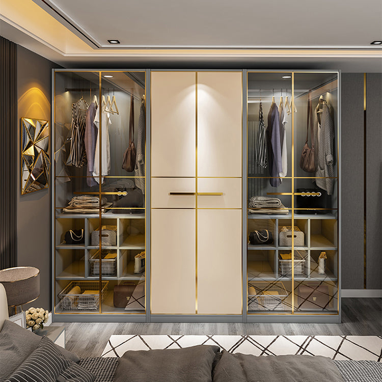 Contemporary Style Wardrobe Wood Wardrobe Closet for Bedroom Clearhalo 'Armoires & Wardrobes' 'armoires_wardrobes' 'Bedroom Furniture' 'furn' 'furn_armoires_wardrobes' 'Furniture' 5452613