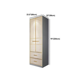 Contemporary Style Wardrobe Wood Wardrobe Closet for Bedroom Clearhalo 'Armoires & Wardrobes' 'armoires_wardrobes' 'Bedroom Furniture' 'furn' 'furn_armoires_wardrobes' 'Furniture' 5452614