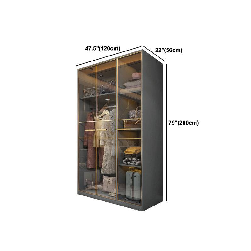 Contemporary Style Wardrobe Wood Wardrobe Closet for Bedroom Clearhalo 'Armoires & Wardrobes' 'armoires_wardrobes' 'Bedroom Furniture' 'furn' 'furn_armoires_wardrobes' 'Furniture' 5452615