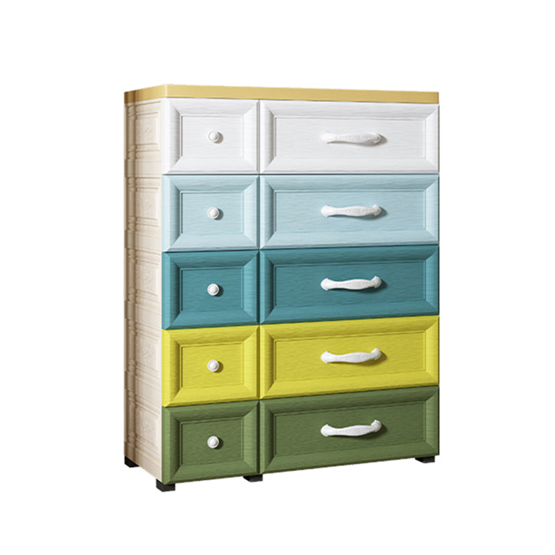 Contemporary Cabinet Plastic Storage Cabinet with Drawer for Bedroom