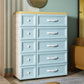 Contemporary Cabinet Plastic Storage Cabinet with Drawer for Bedroom