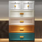 Modern Style Wardrobe Plastic Bedroom Wardrobe Closet With Drawers