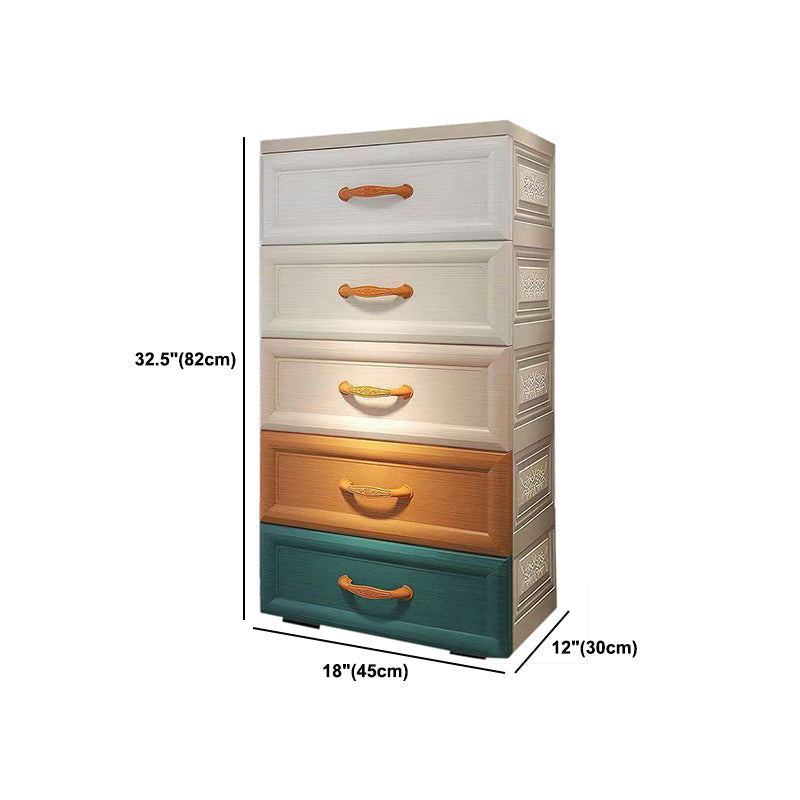 Modern Style Wardrobe Plastic Bedroom Wardrobe Closet With Drawers