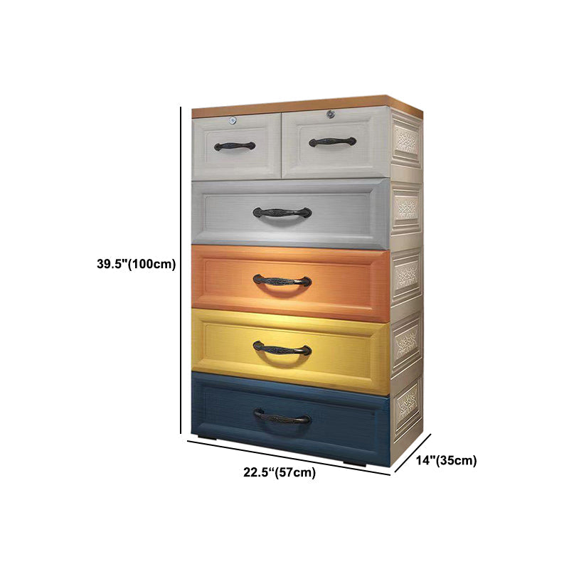 Modern Style Wardrobe Plastic Bedroom Wardrobe Closet With Drawers