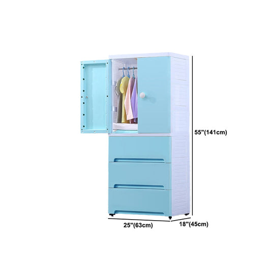 Modern Style Wardrobe Plastic Bedroom Wardrobe Closet with Legs