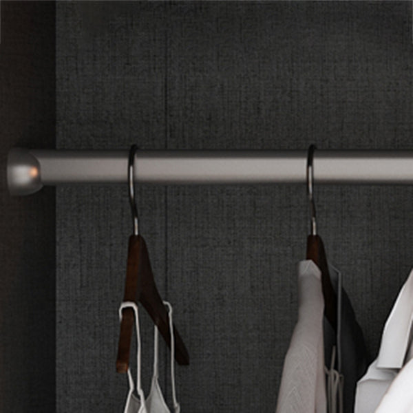 Modern Style Wardrobe Grey Colour Glass Wardrobe Closet for Bedroom Clearhalo 'Armoires & Wardrobes' 'armoires_wardrobes' 'Bedroom Furniture' 'furn' 'furn_armoires_wardrobes' 'Furniture' 5452850