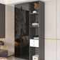 Modern Style Wardrobe Grey Colour Glass Wardrobe Closet for Bedroom Clearhalo 'Armoires & Wardrobes' 'armoires_wardrobes' 'Bedroom Furniture' 'furn' 'furn_armoires_wardrobes' 'Furniture' 5452854