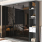 Modern Style Wardrobe Grey Colour Glass Wardrobe Closet for Bedroom Clearhalo 'Armoires & Wardrobes' 'armoires_wardrobes' 'Bedroom Furniture' 'furn' 'furn_armoires_wardrobes' 'Furniture' 5452856