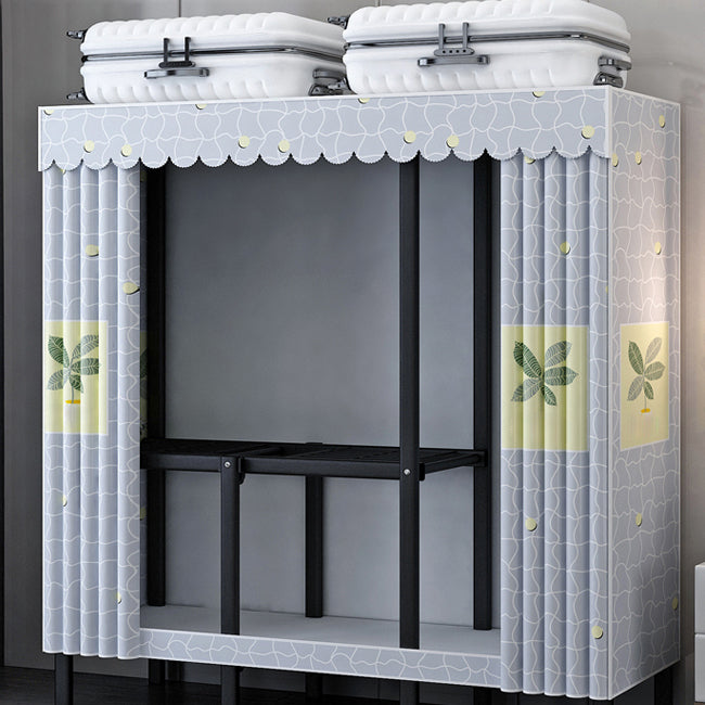 Folding Contemporary Wardrobe Armoire Steel Frame Wardrobe Cabinet for Bedroom