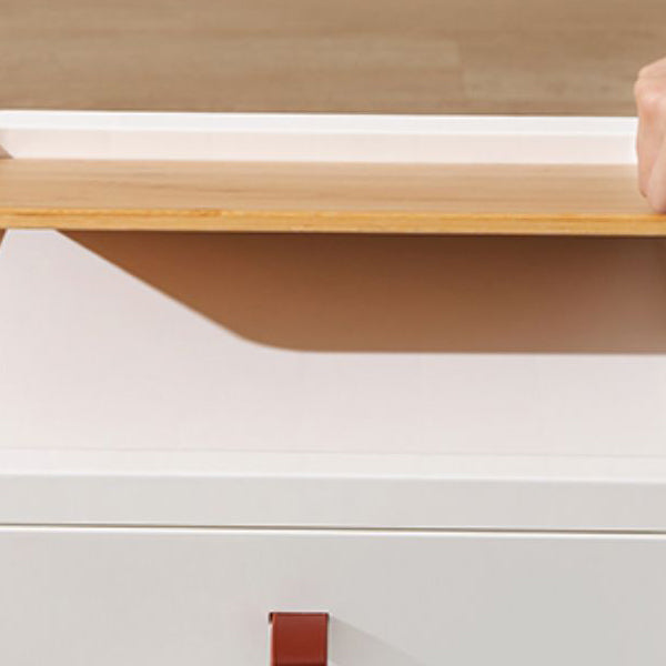 Gabinete de almacenamiento contemporáneo con piernas gabinete blanco con cajones