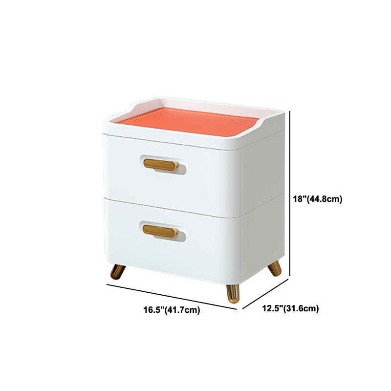 Gabinete de almacenamiento contemporáneo con piernas gabinete blanco con cajones