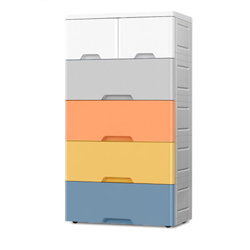 Gabinete casero de plástico de armario de estilo moderno con cajones