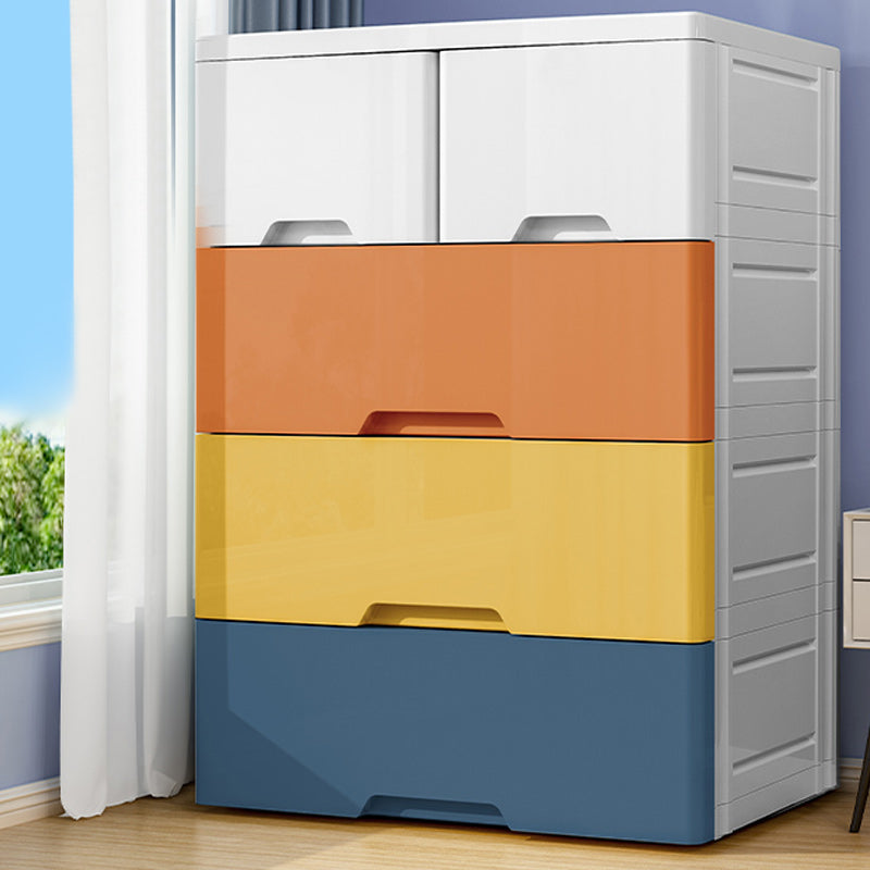 Gabinete casero de plástico de armario de estilo moderno con cajones
