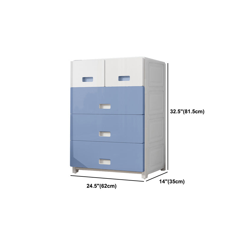 Gabinete casero de plástico de armario de estilo moderno con cajones