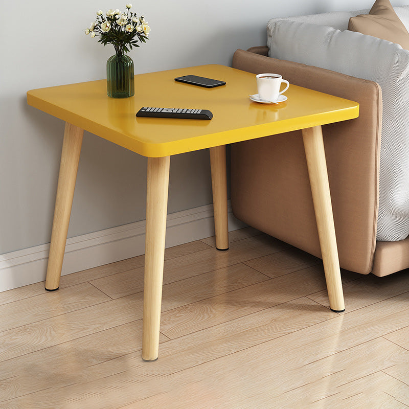 Stand de madera de 16.5 "de altura en blanco / negro / amarillo / natural