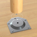 Stand de madera de 16.5 "de altura en blanco / negro / amarillo / natural