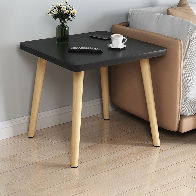 Stand de madera de 16.5 "de altura en blanco / negro / amarillo / natural