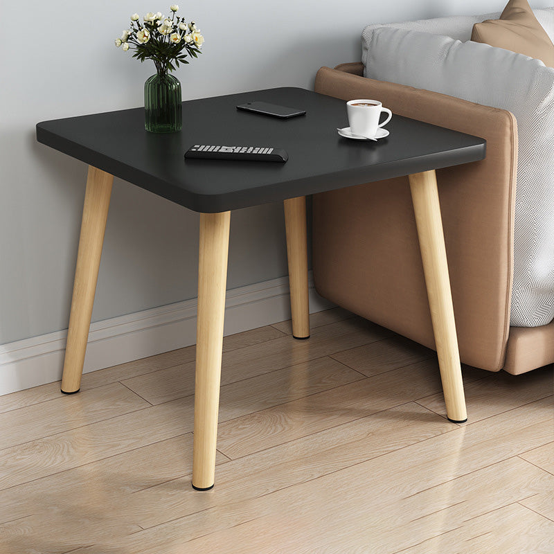 Stand de madera de 16.5 "de altura en blanco / negro / amarillo / natural