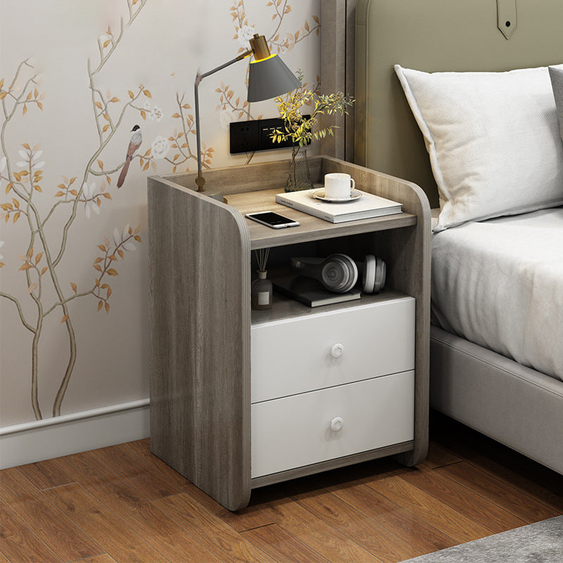 Hölzerne Nachttisch mit Regalen und Schubladen 15,7 "/22.8" hoher Nachttisch