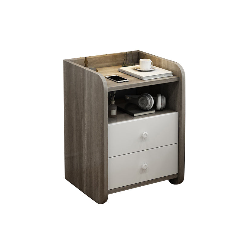 Hölzerne Nachttisch mit Regalen und Schubladen 15,7 "/22.8" hoher Nachttisch