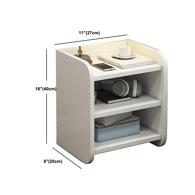 Hölzerne Nachttisch mit Regalen und Schubladen 15,7 "/22.8" hoher Nachttisch