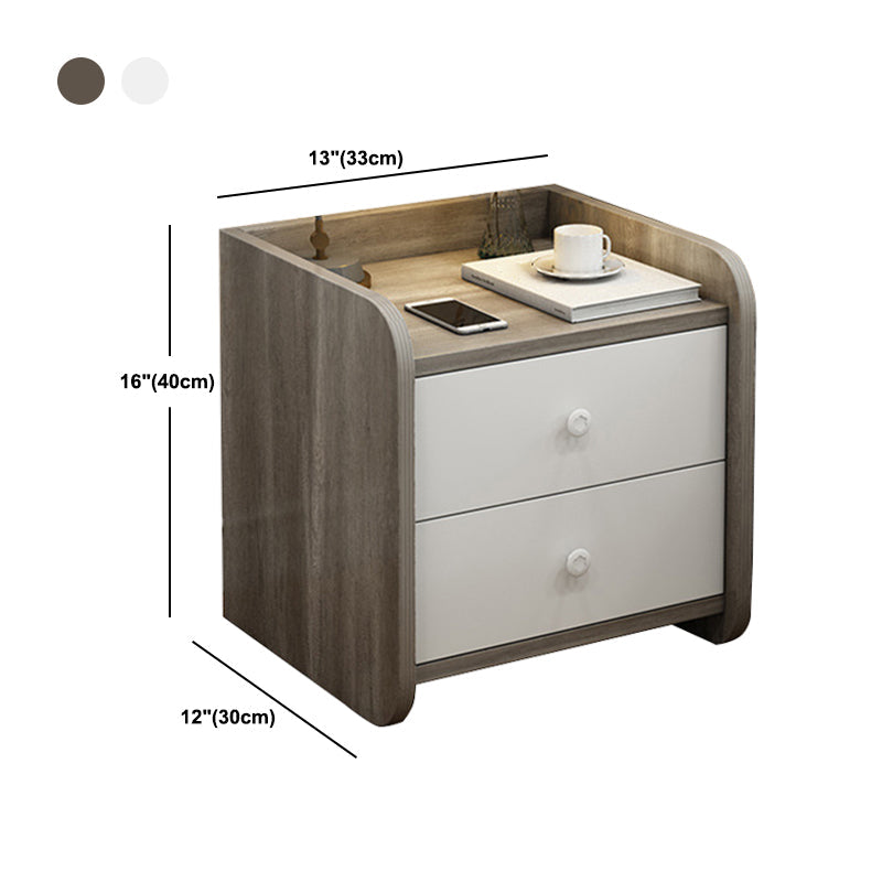 Hölzerne Nachttisch mit Regalen und Schubladen 15,7 "/22.8" hoher Nachttisch