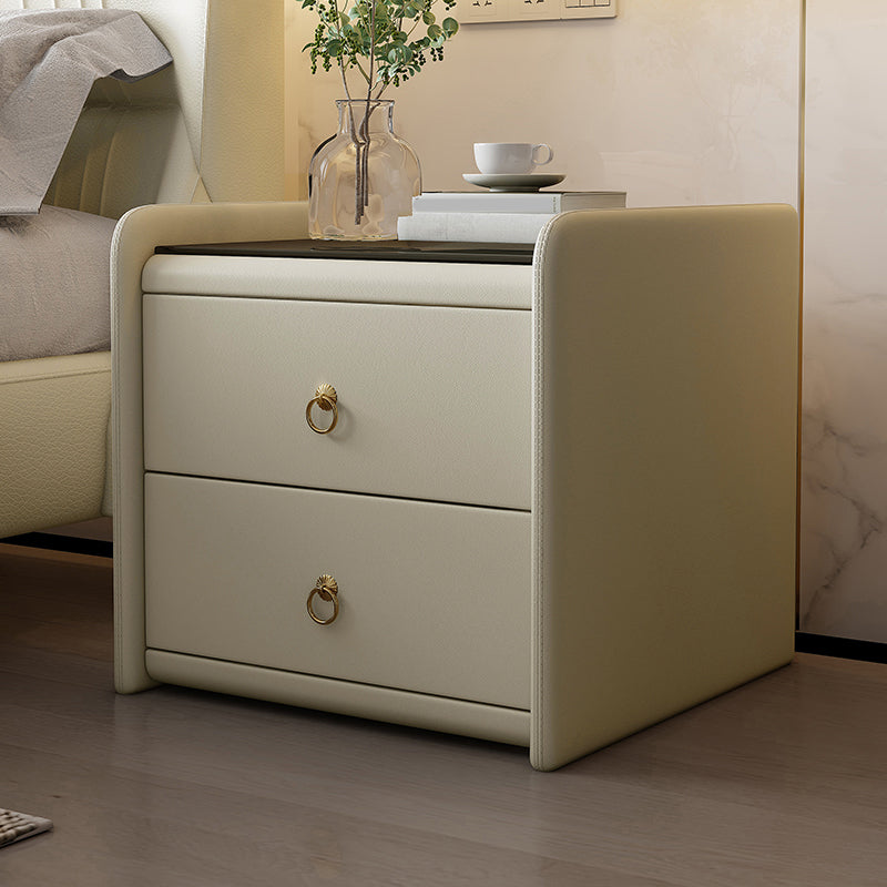 Caja de almacenamiento de cajones de madera maciza contemporánea para dormitorio