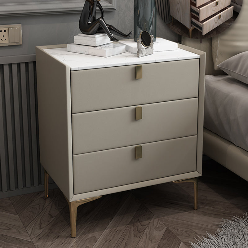 Tableau de tiroir en bois massif table de nuit 2 tiroir