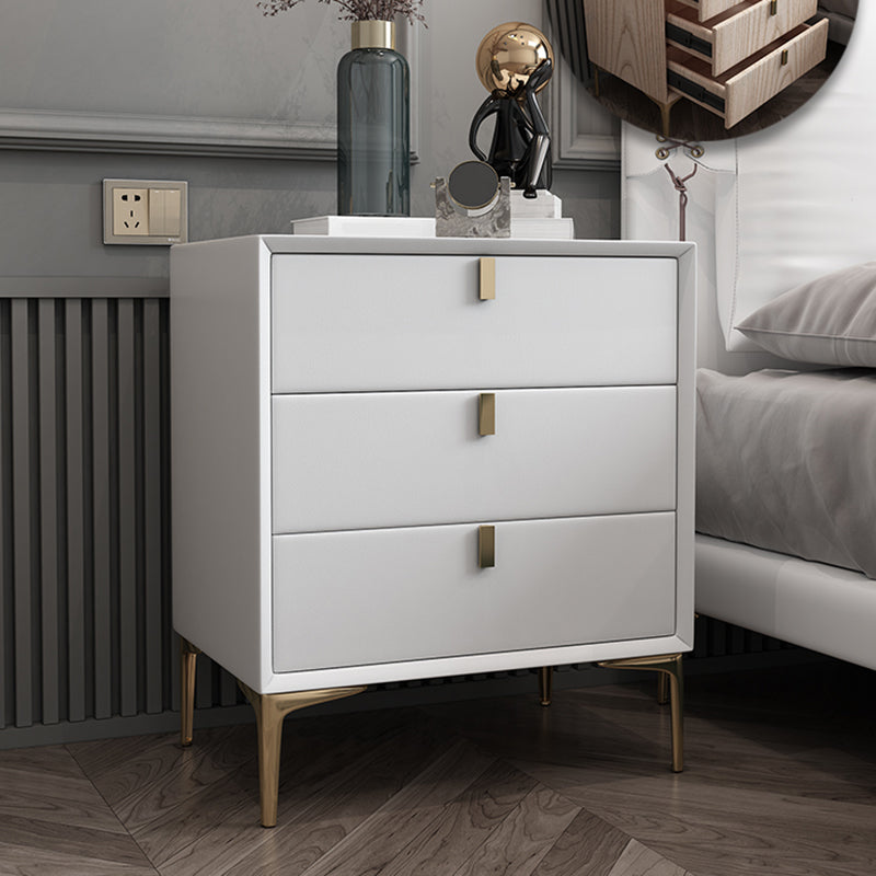 Tableau de tiroir en bois massif table de nuit 2 tiroir