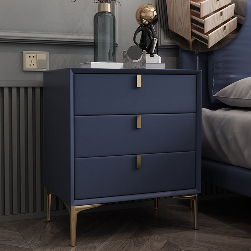 Tableau de tiroir en bois massif table de nuit 2 tiroir