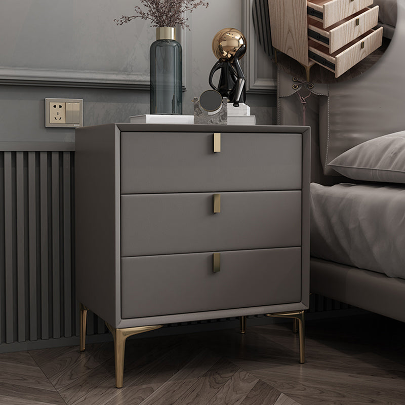 Tableau de tiroir en bois massif table de nuit 2 tiroir