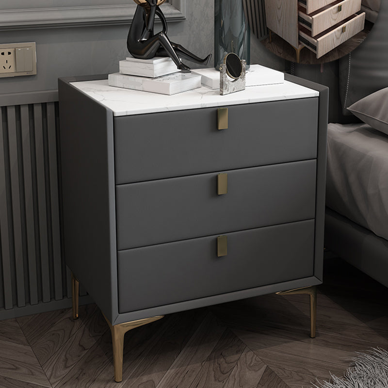 Tableau de tiroir en bois massif table de nuit 2 tiroir