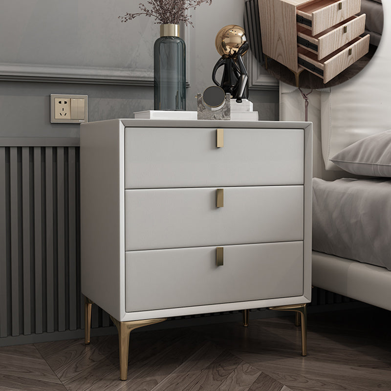 Tableau de tiroir en bois massif table de nuit 2 tiroir