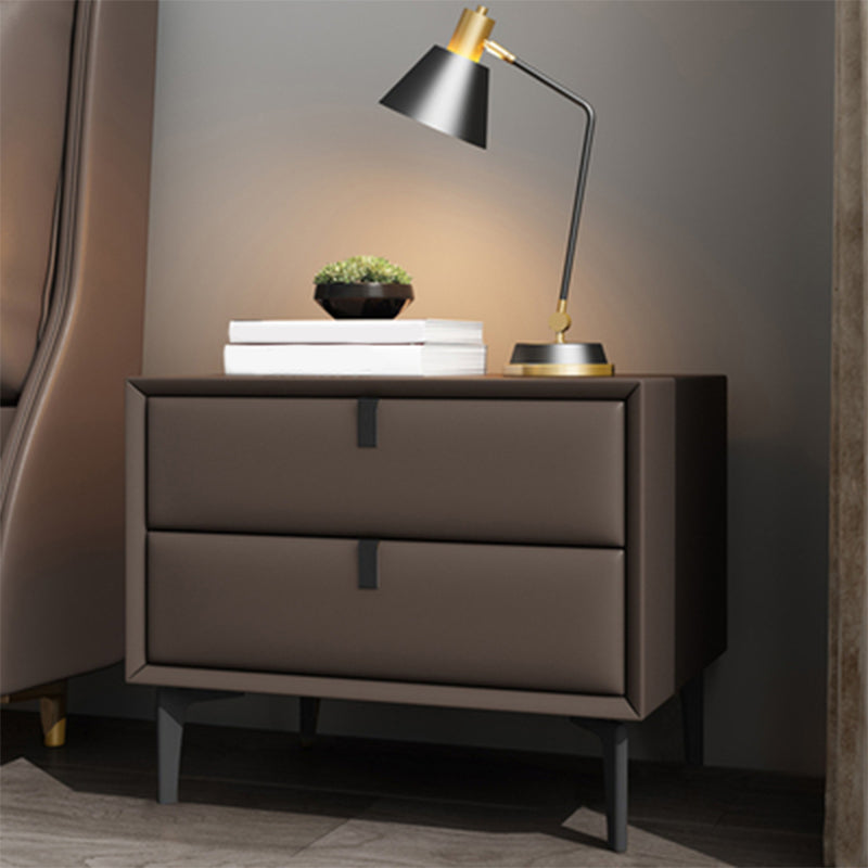 Mesa de almacenamiento de cajones moderna de madera sólida 2 Cajón de cajones de la cama de cajones