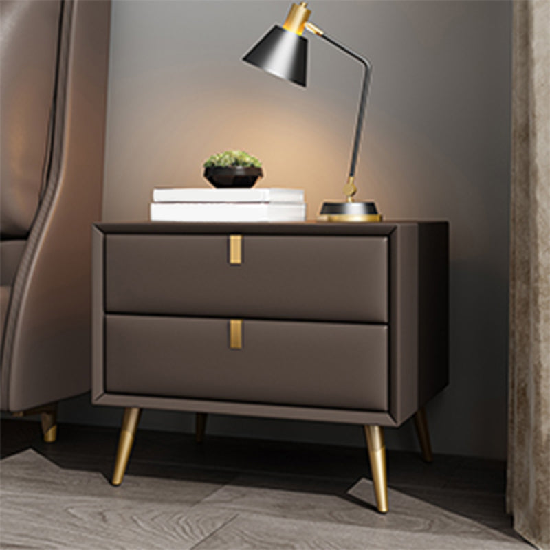 Mesa de almacenamiento de cajones moderna de madera sólida 2 Cajón de cajones de la cama de cajones