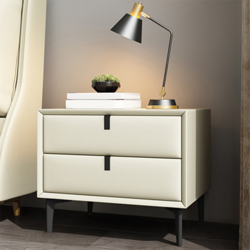 Mesa de almacenamiento de cajones moderna de madera sólida 2 Cajón de cajones de la cama de cajones