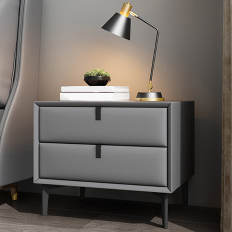 Mesa de almacenamiento de cajones moderna de madera sólida 2 Cajón de cajones de la cama de cajones