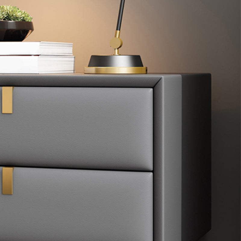 Mesa de almacenamiento de cajones moderna de madera sólida 2 Cajón de cajones de la cama de cajones