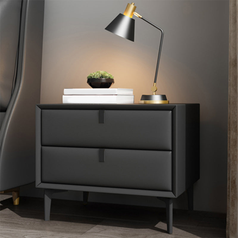 Mesa de almacenamiento de cajones moderna de madera sólida 2 Cajón de cajones de la cama de cajones