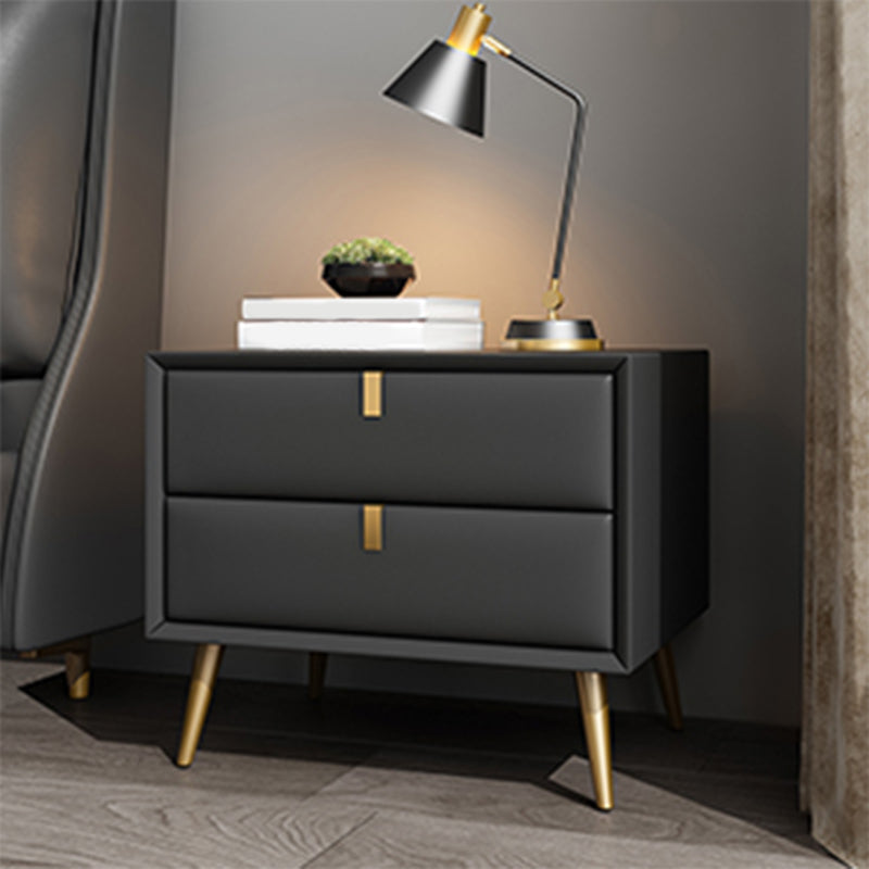 Mesa de almacenamiento de cajones moderna de madera sólida 2 Cajón de cajones de la cama de cajones